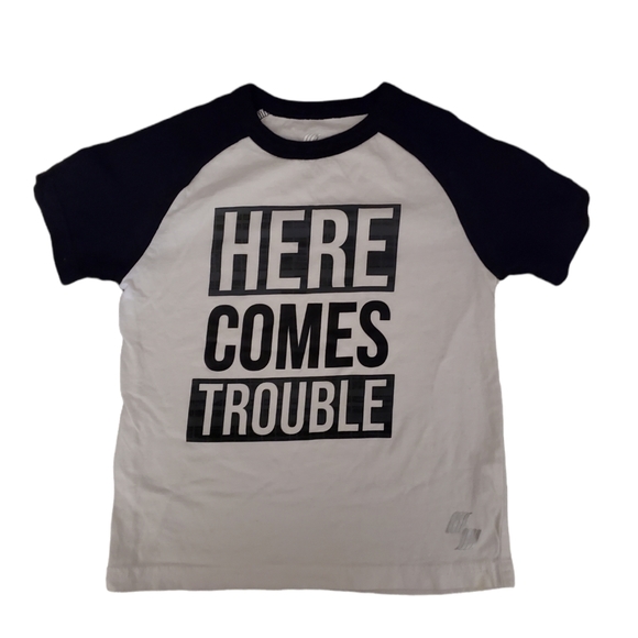 Place Sport Other - 🎈Place Sport Toddler Boys "Here Comes Trouble" Short Sleeve Graphic T-shirt